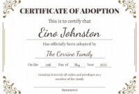 Child Adoption Certificate Template