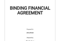 Free Binding Financial Agreement Template