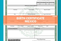 Mexican Birth Certificate Translation Template: A Comprehensive Guide