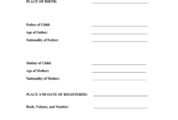 Birth Certificate Translation Template: A Formal Guide