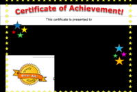 Blank Certificate Of Achievement Template For Formal Recognition