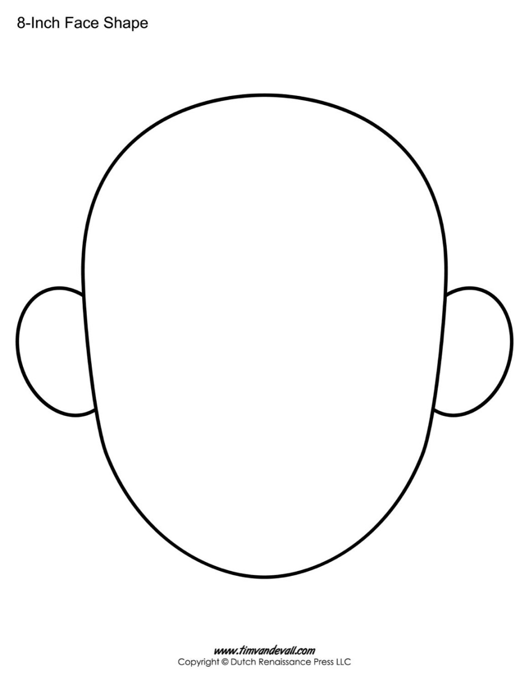 Blank Face Templates  Printable Face Shapes for Kids