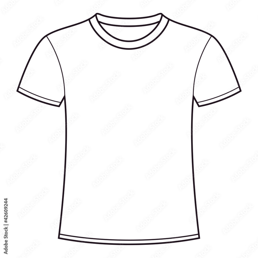 Blank white t-shirt template Stock-Vektorgrafik  Adobe Stock