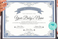 Infant Baptism Certificate Template