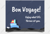 Bon Voyage Card Template: A Formal Farewell