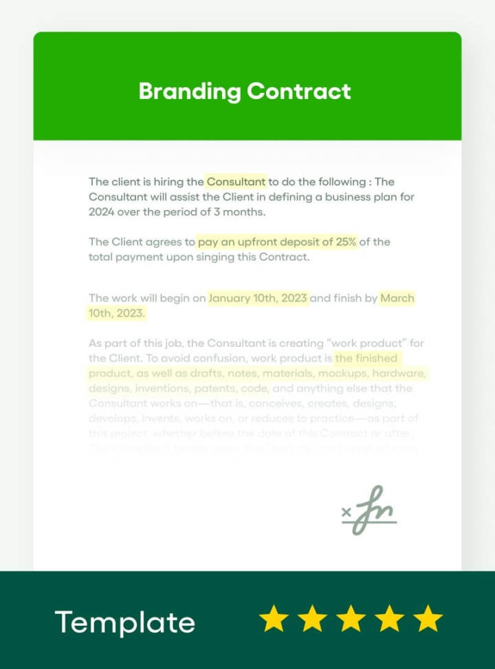 Branding Contract Template (FREE -  Updated) - Bonsai