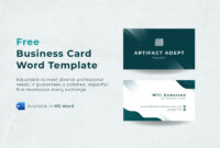 Free Business Card Template For Professional Use