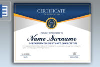 Formal Award Certificate Templates For Microsoft Word 2007