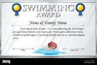 Swimming Achievement Certificate Template