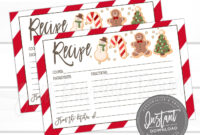 Cookie Exchange Recipe Card Template