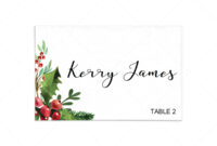 Elegant Christmas Table Place Cards Templates: A Festive Touch For Your Holiday Gathering