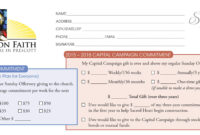 Building Fund Pledge Card Template