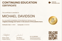 Ceu Certificate Template: A Formal Guide To Certification