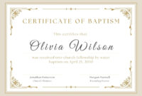 Christian Baptism Certificate Template