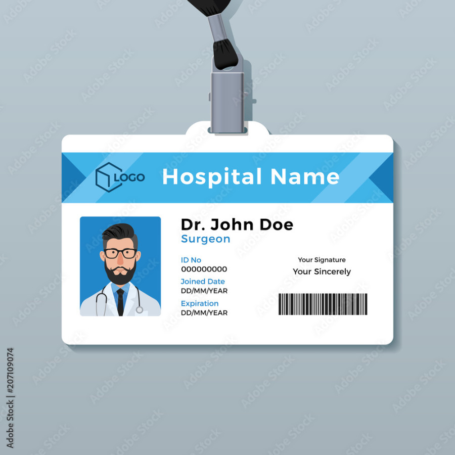 Doctor ID card template