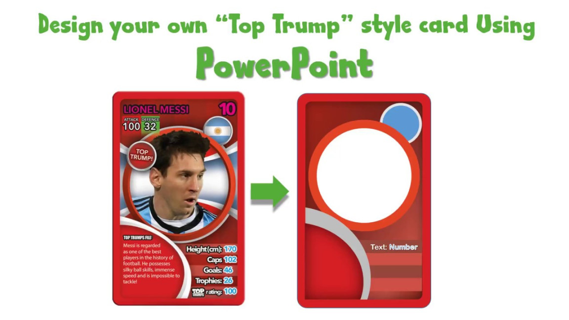 Draw a Top Trump card using Powerpoint