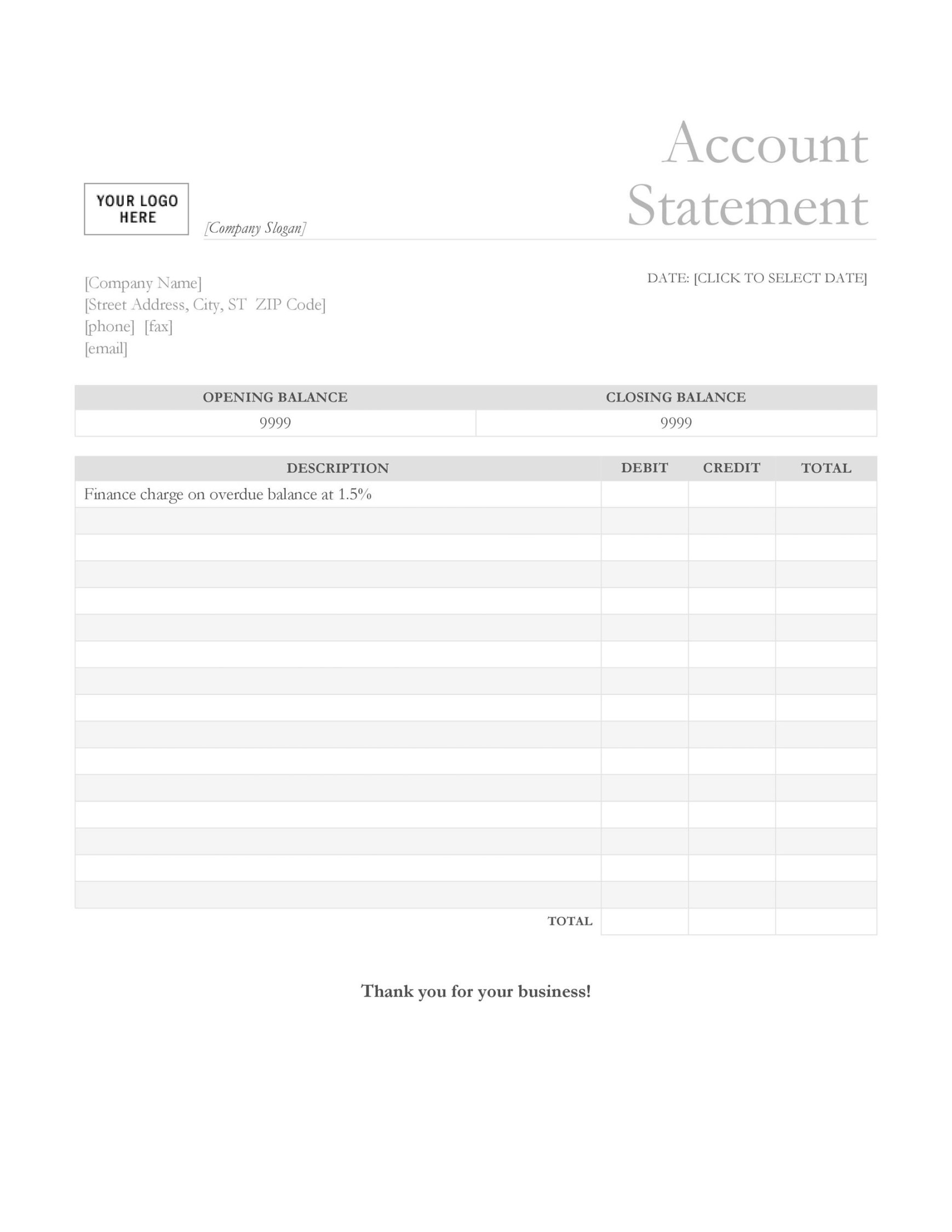 Editable Bank Statement Templates [FREE] ᐅ TemplateLab