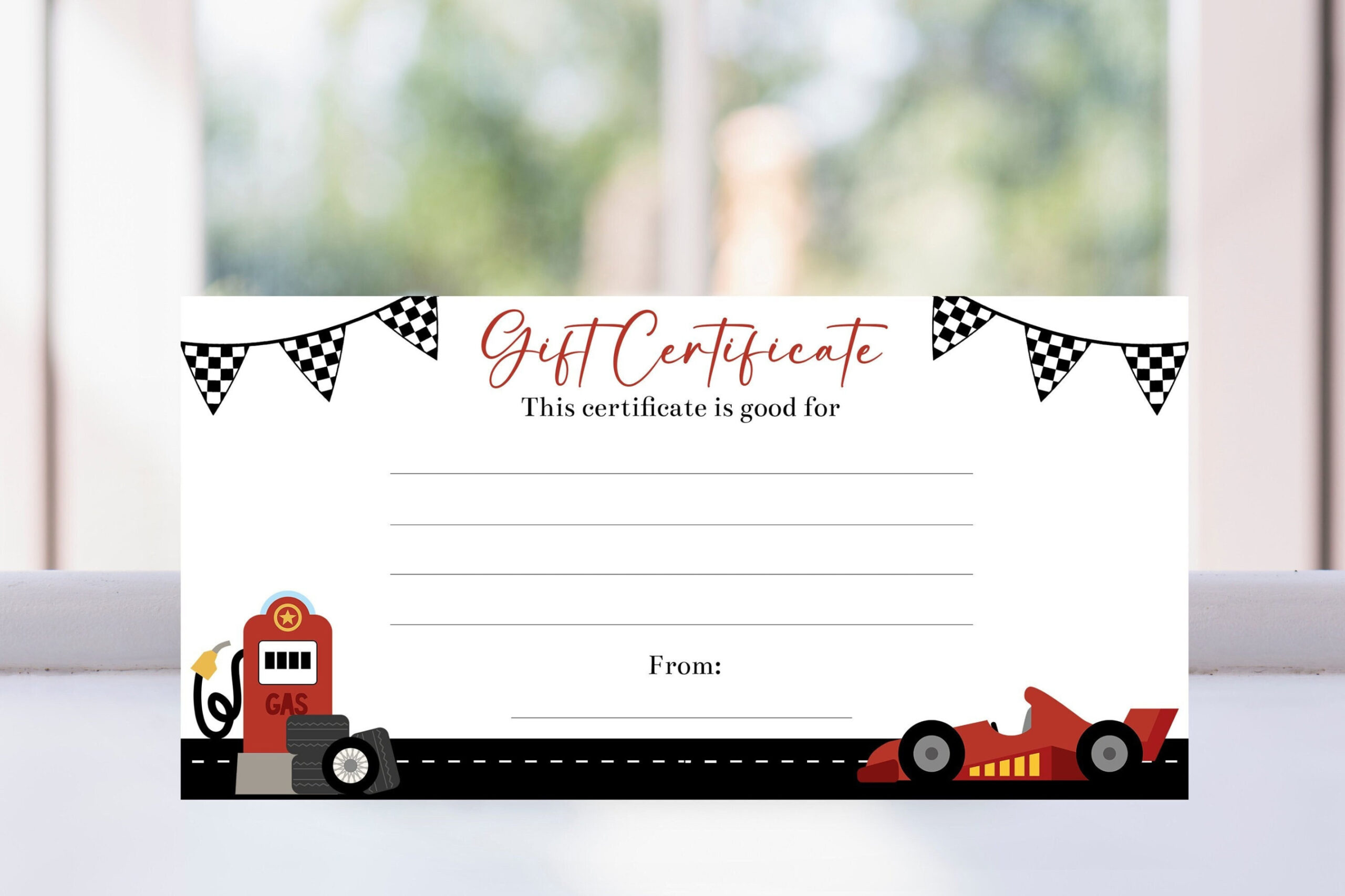 Editable Car Repair Gift Certificate Template, Printable Car