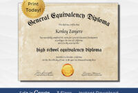 Ged Certificate Template