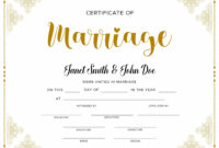 Blank Marriage Certificate Template