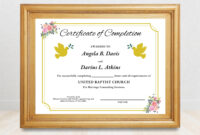 Certificate Of Completion: Premarital Counseling Program