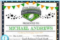 Rugby League Certificate Templates: A Formal Guide For Recognition And Achievement