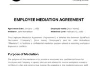 Mediation Outcome Agreement Template