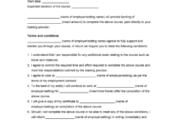 Training Agreement Between Employer And Employee