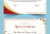 Formal Love Certificate Templates