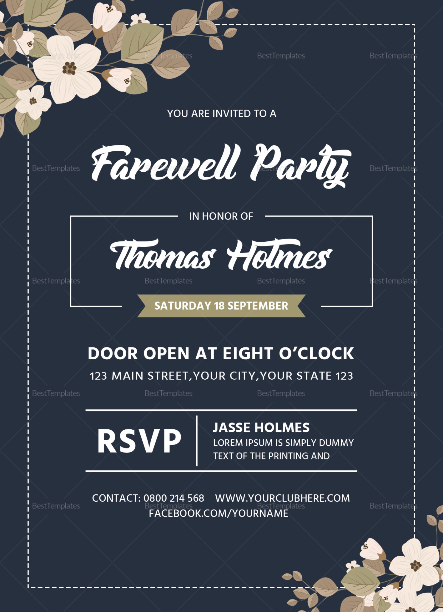 Farewell Party Invitation Card Design Template in Word, PSD, Publisher