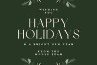 Warmest Wishes For The Holiday Season