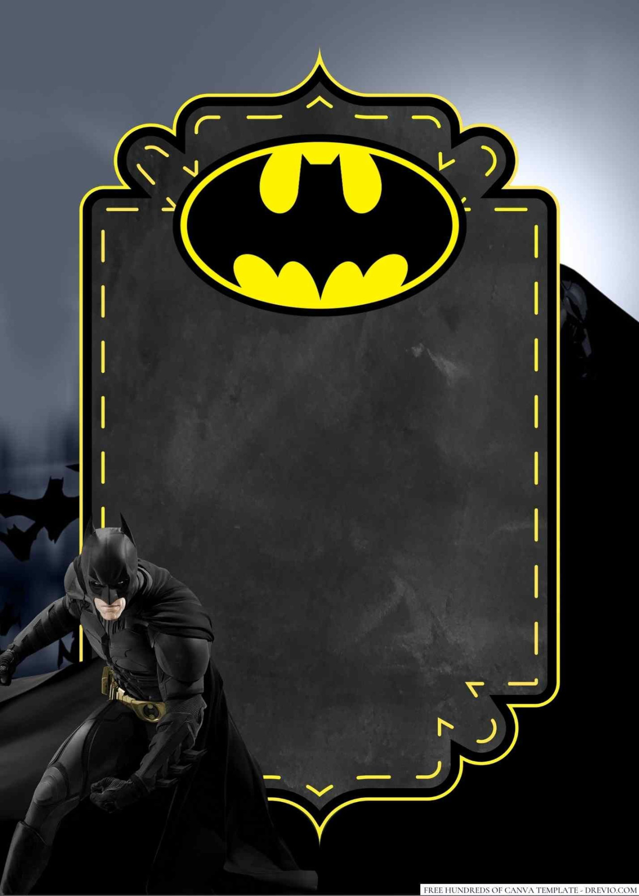 FREE Batman Birthday Invitation Templates