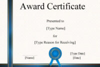 Blank Award Certificate Templates Word: Professional Designs For Formal Recognition