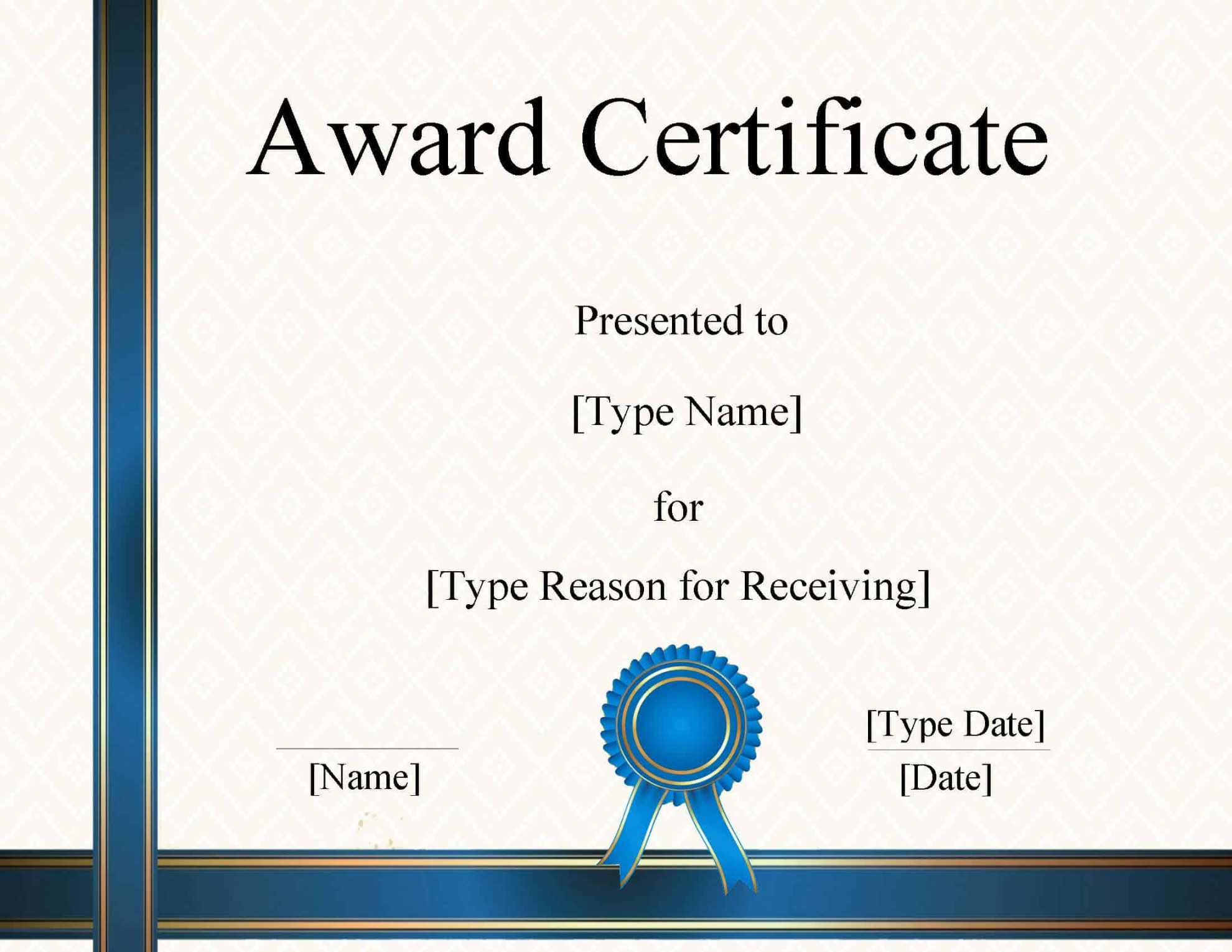 FREE Certificate Template Word  Instant Download