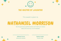 Humorous Certification Templates For Informal Occasions