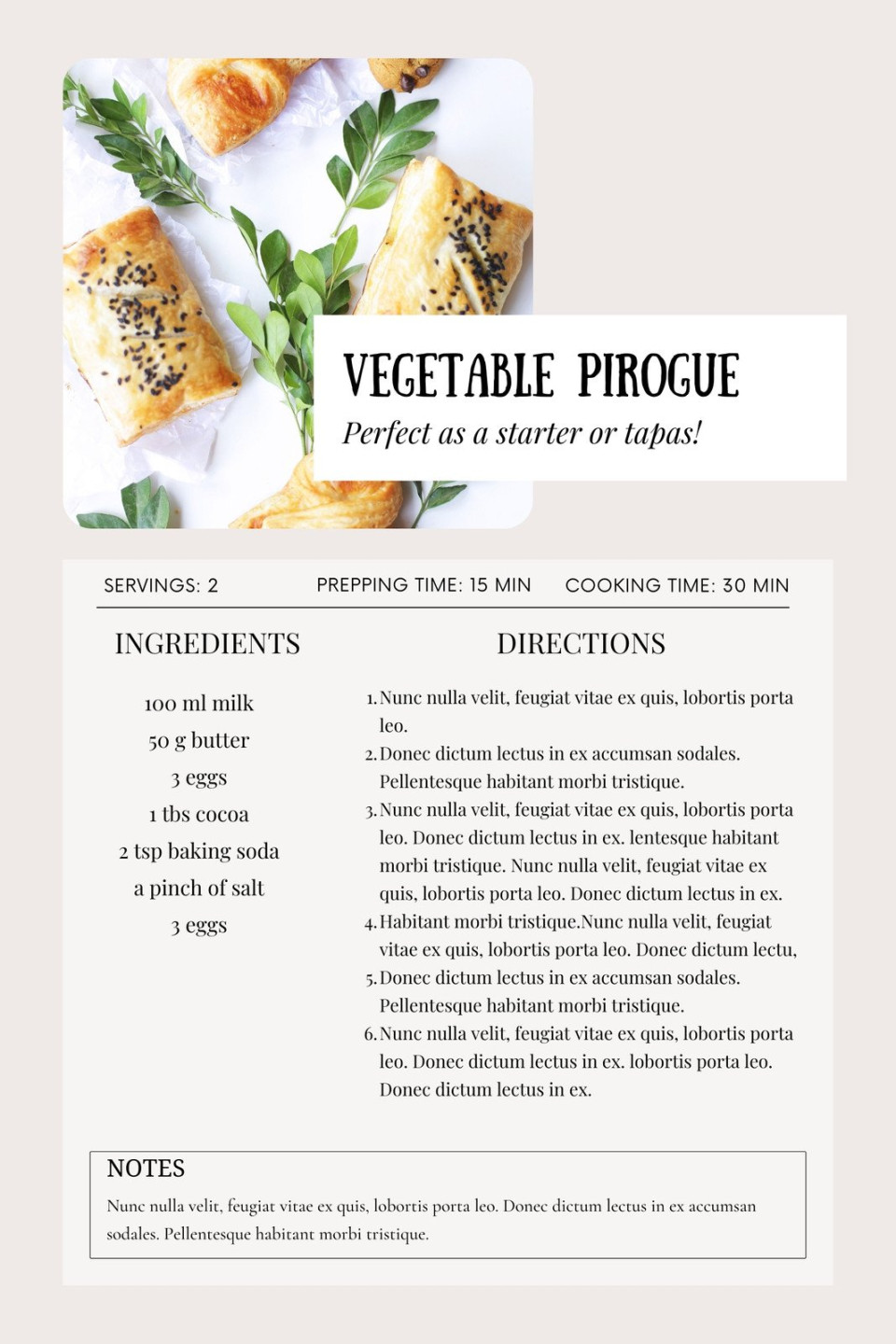 Free, custom printable recipe card templates online  Canva