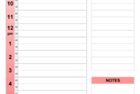 Printable Blank Daily Schedule Template For Efficient Time Management