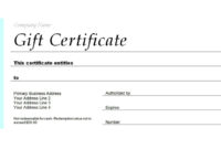 Gift Certificate Template Publisher