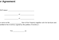 Landlord And Lodger Agreement Template