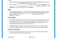 Standard Non-Compete Agreement Template