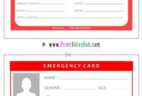 Emergency Contact Card Template: A Vital Tool For Preparedness