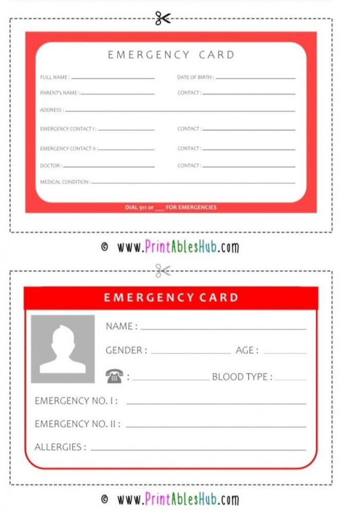 Free Printable Emergency Card Templates [PDF Included]