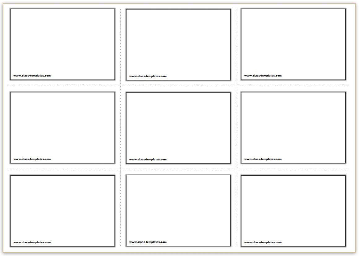 Free Printable Flash Cards Template