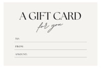 Customized Gift Certificate Template: A Formal Design Guide