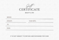 Black And White Gift Certificate Template – Complimentary Download