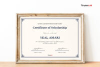 Scholarship Certificate Template Word: A Formal Design For Academic Achievement