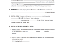 Vacation Home Rental Agreement Template