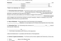 Free Small Business Partnership Agreement Template