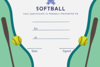 Free Softball Certificate Templates: A Customizable Resource For Recognizing Achievement