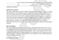 Talent Management Agreement Template